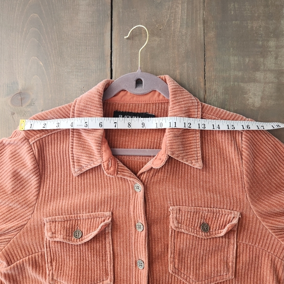 Black Bull Button Up Corduroy Flowy Top - Size Large - Picture 8 of 11